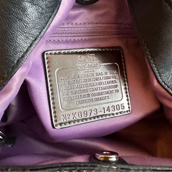 Coach Signature Madison Maggie Black Fabric Shoulder - Picture 3 of 3